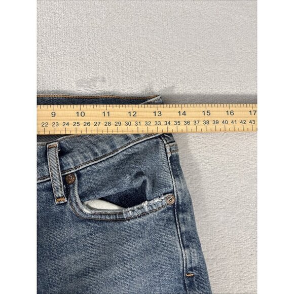 AGOLDE Sophie Skinny Jeans Distressed Full Length Mid-Rise Denim Women's 27 - Picture 4 of 10